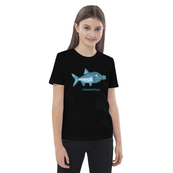 #Plasticfree Bottle Fish Organic cotton kids t-shirt - Image 6