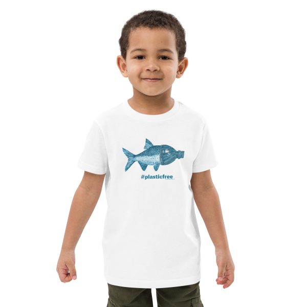 #Plasticfree Bottle Fish Organic cotton kids t-shirt - Image 7