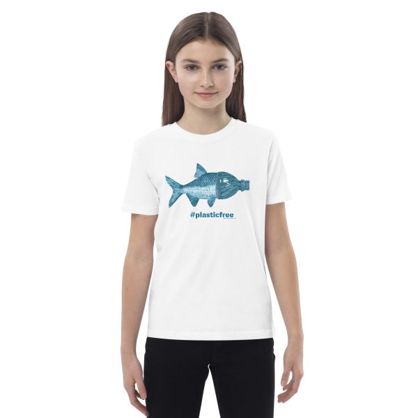 #Plasticfree Bottle Fish Organic cotton kids t-shirt - Image 8