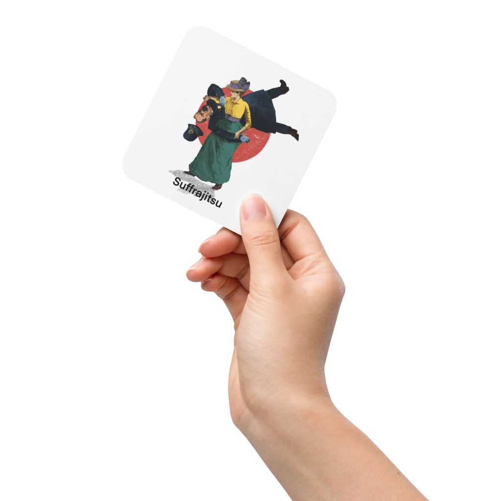 Suffrajitsu Cork-back coaster