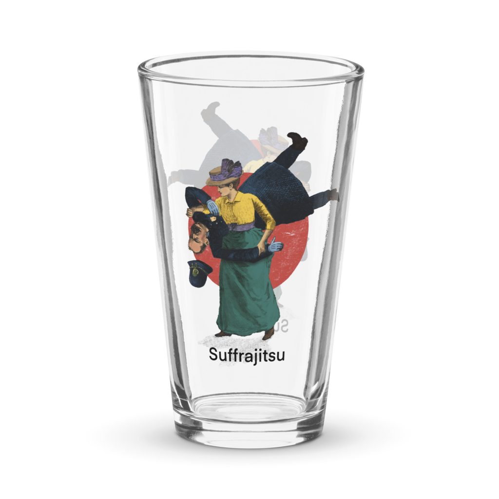 Suffrajitsu Shaker pint glass